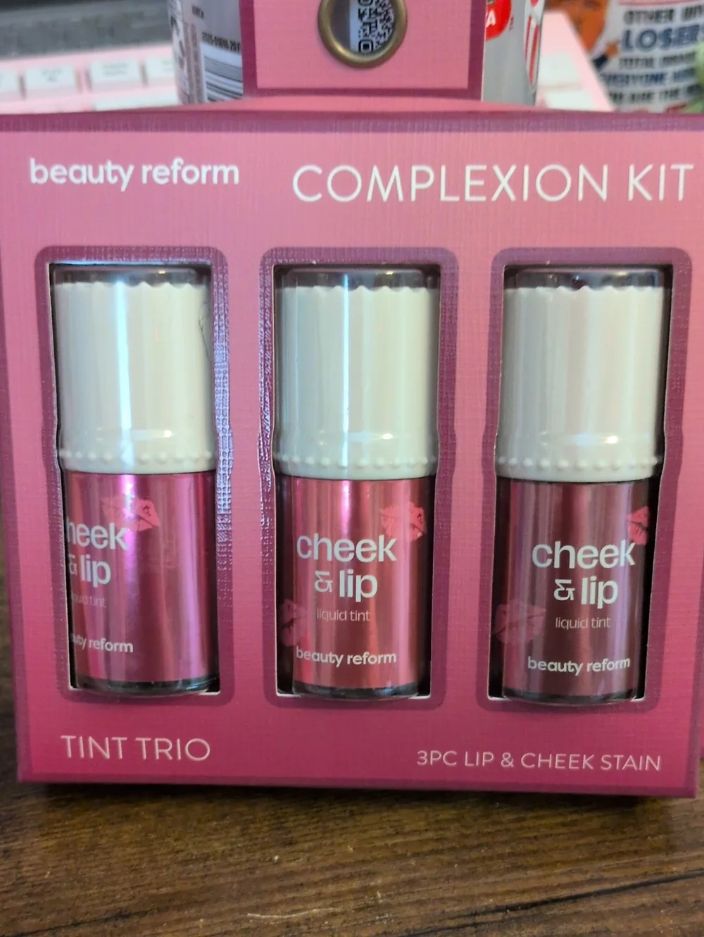 BEAUTY REFORM Complexion Kit Cheek & Lip Tint Trio - 3 PC Plum Nectar Rouge